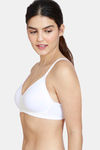 Zivame Beautiful Basics Double Layered Non Wired 3/4th Coverage T-Shirt Bra - Bright White — thumbnail 5